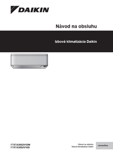 FTXTA-BW,FTXTA-BB_Operation manual_3PSK485919-13U_Slovakian download